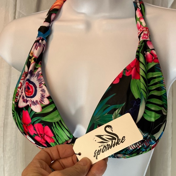 Bikini Swimsuit Size Large -2 Piece - Lattice Bottoms - Picture 10 of 10